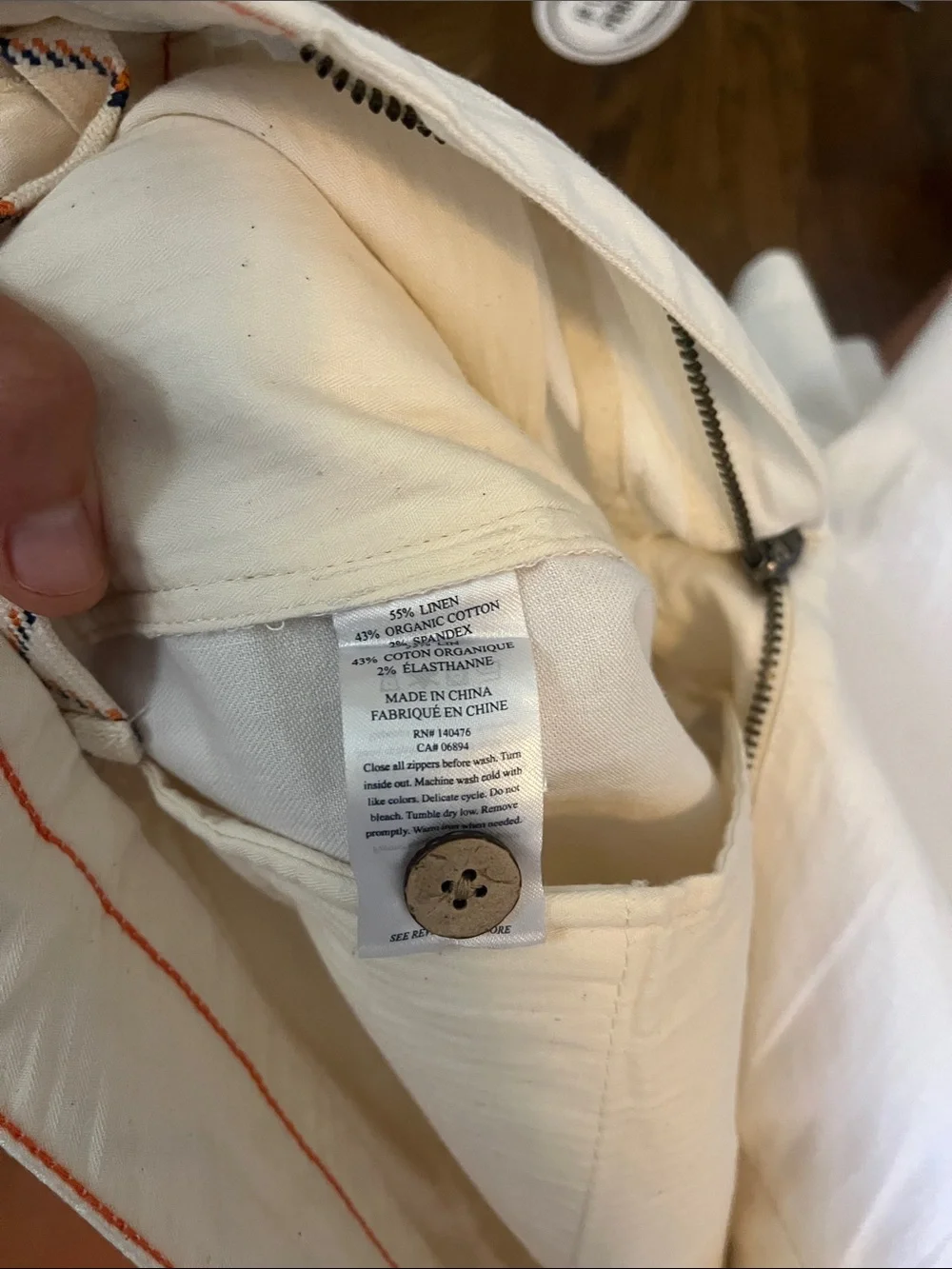 Faherty Cream Tradewinds Linen Short